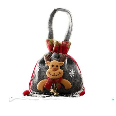 3D-Schneemann-Puppenbeutel mit Weihnachtsmann-Elchgriff OEM/ODM-Akzeptable Weihnachtssüßigkeitenbeutel