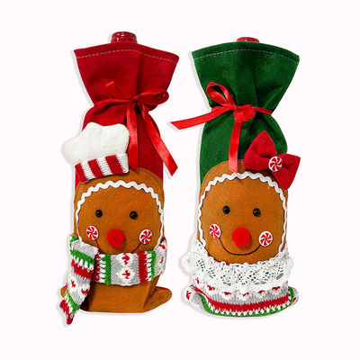 Weihnachtsweinflaschendeckel Tasche Schneemann Weihnachtsmann Champagnerflaschendeckel Ärmel Frohes Weihnachtsjahr Tischdekorationen