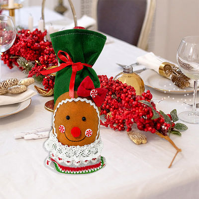 Weihnachtsweinflaschendeckel Tasche Schneemann Weihnachtsmann Champagnerflaschendeckel Ärmel Frohes Weihnachtsjahr Tischdekorationen