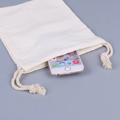 Bio-Baumwolle Muslin Double Shopping Leinwand Ziehseile Tasche Staubbeutel für Handtasche Schuh Custom Logo