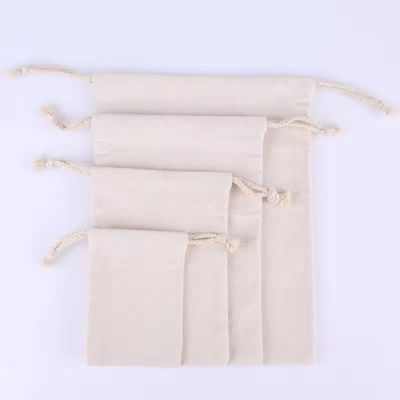 Bio-Baumwolle Muslin Double Shopping Leinwand Ziehseile Tasche Staubbeutel für Handtasche Schuh Custom Logo