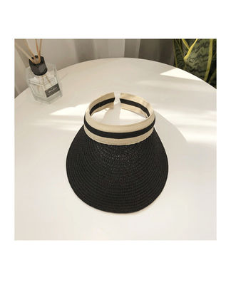 Sonnenstrand Freizeit Visier Hut im koreanischen Stroh Gewebten Design für Sommer Outdoor-Aktivitäten