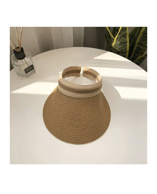 Sonnenstrand Freizeit Visier Hut im koreanischen Stroh Gewebten Design für Sommer Outdoor-Aktivitäten