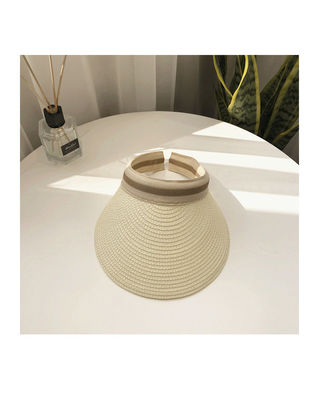 Sonnenstrand Freizeit Visier Hut im koreanischen Stroh Gewebten Design für Sommer Outdoor-Aktivitäten