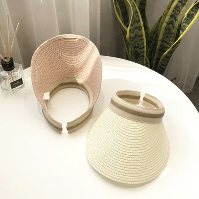 Sonnenstrand Freizeit Visier Hut im koreanischen Stroh Gewebten Design für Sommer Outdoor-Aktivitäten