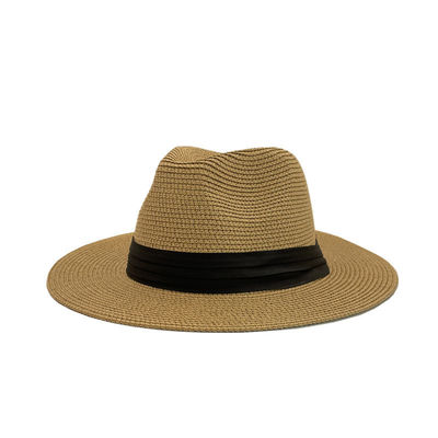Sonnenschutz-Strandhut Panama Strohmaterial Erwachsenengröße 56-58cm Ideal für Männer und Frauen