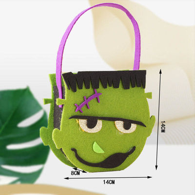 Halloween-Tote-Tasche aus nicht gewebten Stoffen mit Geisterkürbis-Felt-Kleiderdekoration Requisiten