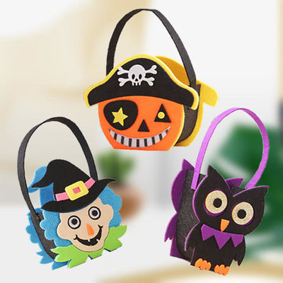 Halloween-Tote-Tasche aus nicht gewebten Stoffen mit Geisterkürbis-Felt-Kleiderdekoration Requisiten