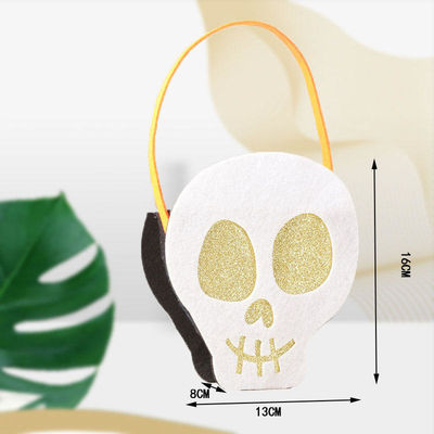 Halloween-Tote-Tasche aus nicht gewebten Stoffen mit Geisterkürbis-Felt-Kleiderdekoration Requisiten