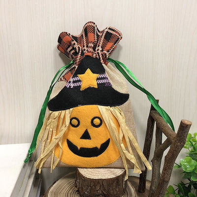 Passierte Farbe Halloween-Süßigkeiten Tasche mit Ziehseile Nicht gewebte kreative Geschenktasche