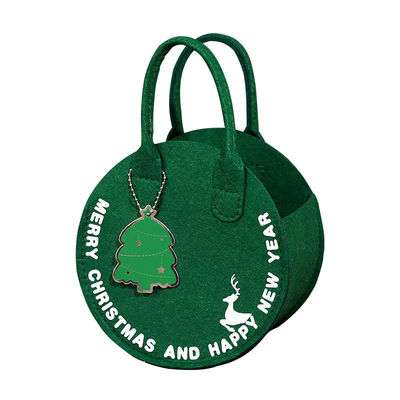 Modische Weihnachts-Felt-Tasche Roter Weihnachtsmann-Einkaufstasche mit rundem Geschenk-Taschen-Design