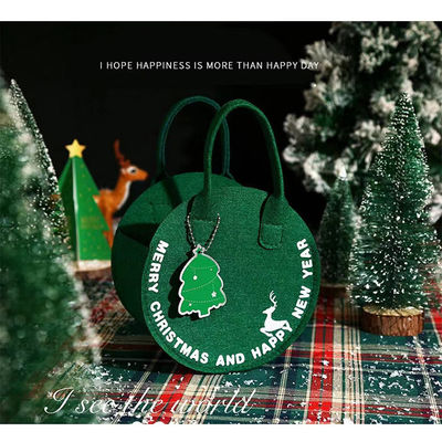Modische Weihnachts-Felt-Tasche Roter Weihnachtsmann-Einkaufstasche mit rundem Geschenk-Taschen-Design