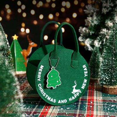 Modische Weihnachts-Felt-Tasche Roter Weihnachtsmann-Einkaufstasche mit rundem Geschenk-Taschen-Design