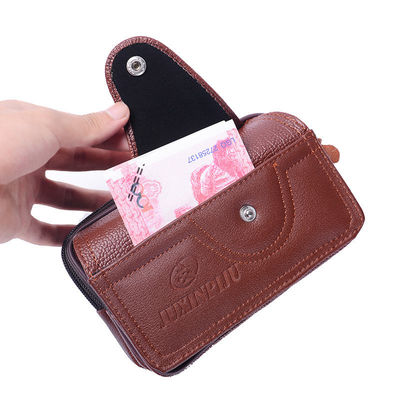 Customized Cowhide Card Bag Neueste Mode-Stil Top-Layer Pickup Bankkarte