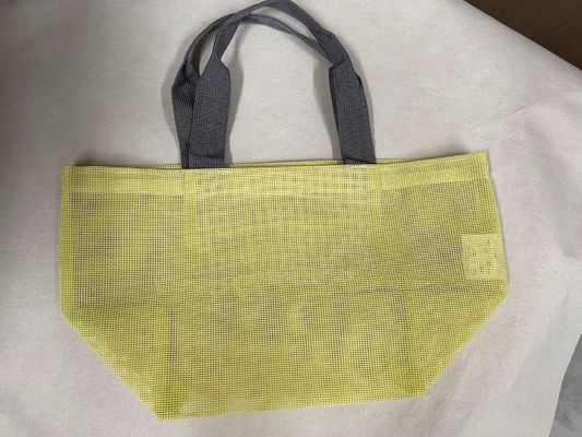 Customized Logo Mesh Taschen Wiederverwendbares Nylon Wire Mesh Shopping Tote Bag Mesh Strandtasche
