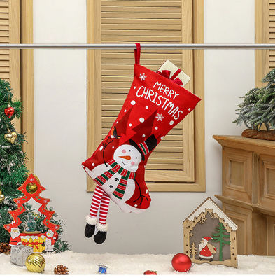 Weihnachtsstrümpfe Dekoration Schneemann Geschenktasche für Kamin Anhänger