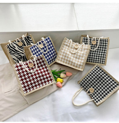 Umweltschonende Leinwand-Kupplungsart Niedrigmoq-Recycelbar einfaches hessisches Geschenk Mini-Jute-Taschen