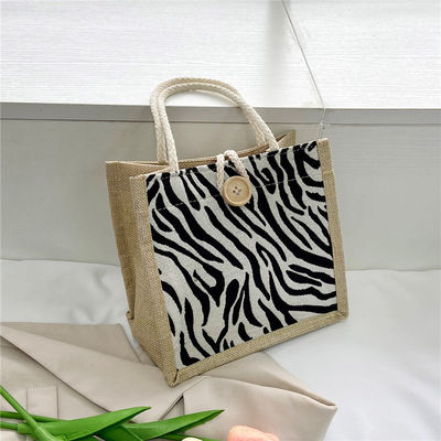 Umweltschonende Leinwand-Kupplungsart Niedrigmoq-Recycelbar einfaches hessisches Geschenk Mini-Jute-Taschen