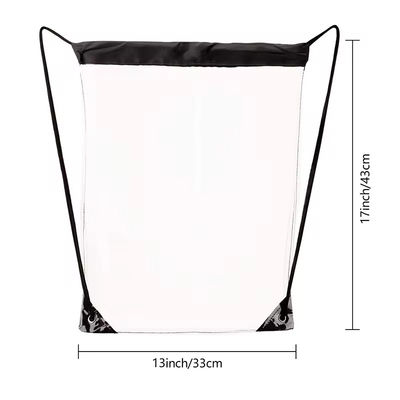 Vermarktung Wasserdichtes PVC Klar Rucksack Ziehseile Tasche Tasche mit individuell gedrucktem Design