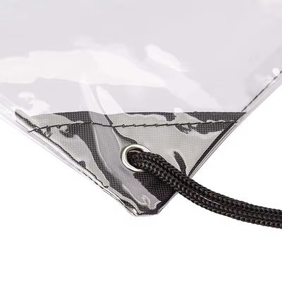 Vermarktung Wasserdichtes PVC Klar Rucksack Ziehseile Tasche Tasche mit individuell gedrucktem Design