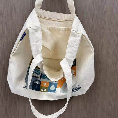 Neueste Modestyl Custom Printed Logo Design Baumwolltasche mit Reißverschluss und Leinwand