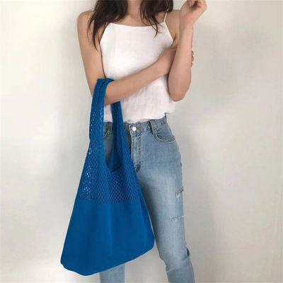 Customisierte Farbe gestrickte Stoff Chic Retro Damen Schultertasche für Reisen und Ausgehen