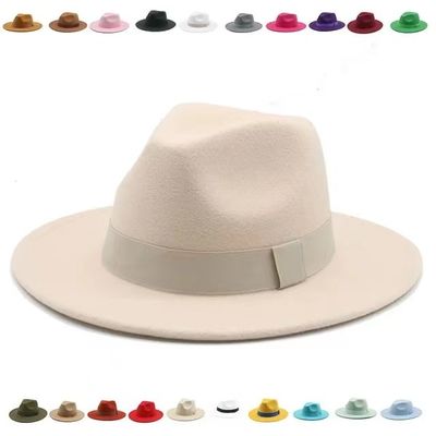 British Style Lace Accessory Cashmere Felt Hut für Männer und Frauen in Four Seasons Jazz Hut
