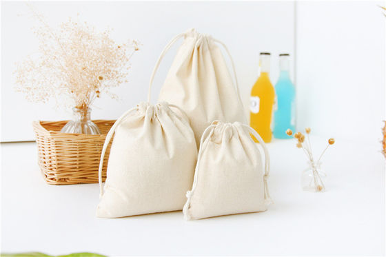 OEM/ODM Akzeptiert Custom Logo gedruckte Baumwolle Leinen Drawstring Tasche für Öko-freundliche Geschenk