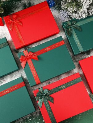 Recycelte Materialien Custom Luxus Brautjungfer Geschenkbox mit Band und verschiedenen Farben
