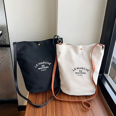 Große Leinwand-Tote-Tasche für Frauen Sublimation Große graue Strandtasche kundenspezifische Farbe