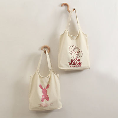 Handgeführter Stil Custom Vollgedruckte Logo Große Leinwand Tote Tasche für Shopping und Strand