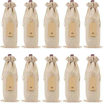 Akzeptable OEM/ODM Naturfarbe Jute-Tasche-Ziehbeutel für umweltfreundliche Hanfspeicherung