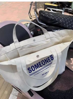 Benutzerdefiniertes Logo akzeptabel Doppelgriff Baumwoll-Tote-Tasche für Tennisracket im westlichen Stil