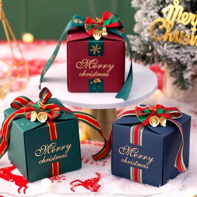 Passierte Tote-Tasche Weihnachtspapier-Geschenk-Box Verpackung mit recycelten Materialien