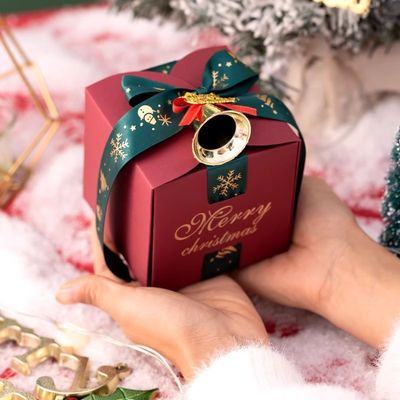 Passierte Tote-Tasche Weihnachtspapier-Geschenk-Box Verpackung mit recycelten Materialien