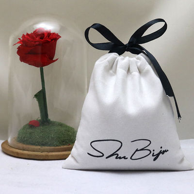 Persönliche Leinen-Baumwoll-Leinwand-Ziehsack mit individueller Farbe und Logo