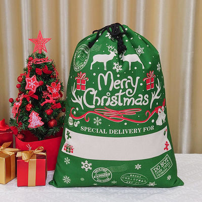 Neueste Modische 2024 Weihnachtsgeschenk Tasche Weihnachtsmann Säcke Ziehseile Tasche kundenspezifische Farbe