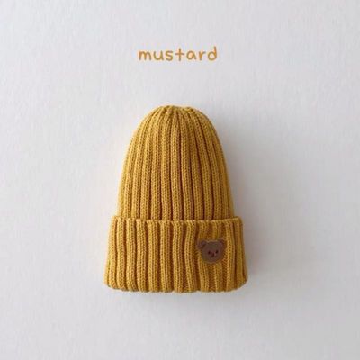 Herbst-Winter-Kinder Massivfarbige Strickhüte für Kinder Mädchen Jungen 10x9.5cm Kapuzen