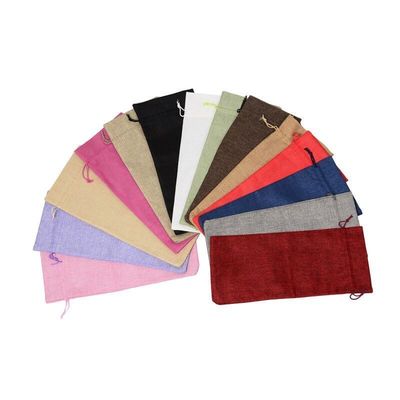Wiederverwendbare Weihnachtsweinsäcke aus Jute für Weinflaschen