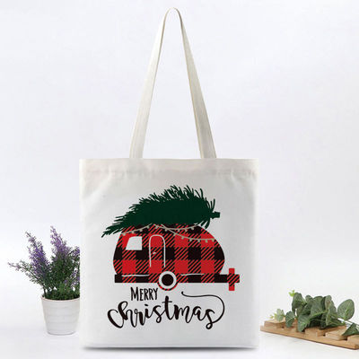 Custom Printed Heavy Duty Cotton Canvas Tote Bag zum Einkaufen beim Weihnachtsfest