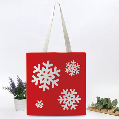 Custom Printed Heavy Duty Cotton Canvas Tote Bag zum Einkaufen beim Weihnachtsfest