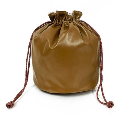 Custom Logo Printed PU Leather Drawstring Bag für maßgeschneiderte Farbkosmetikverpackungen