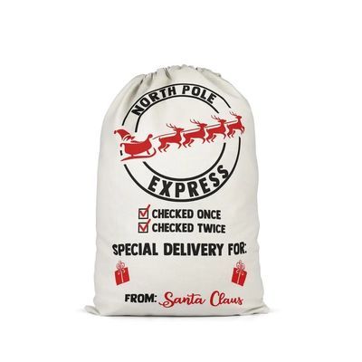 Sublimation leere Weihnachtsmannsäcke für Geschenkdekoration mittlere Größe 30-50 cm akzeptabel OEM/ODM