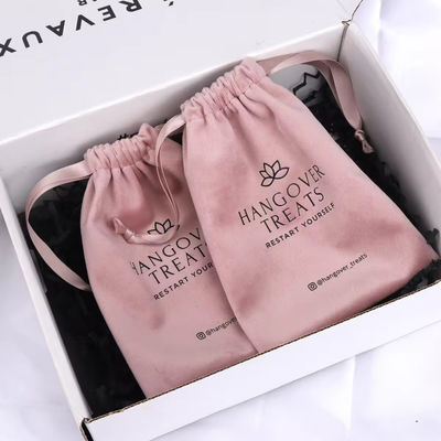 Mittlerer 30-50 cm rosa Samt Staubbeutel für maßgeschneiderte Ziehseile Geschenk Kosmetikverpackung