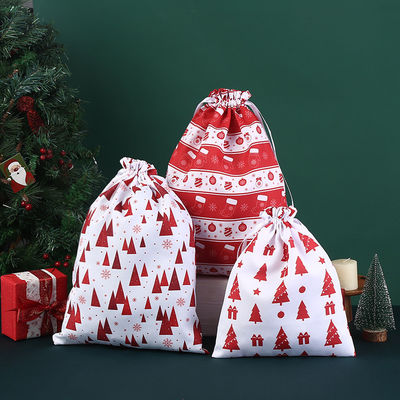 Briefmuster Typ Großes Ziehseil Taschen Weihnachts-Baumwoll-Tasche Weihnachtsmann-Taschen Geschenktasche