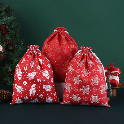 Briefmuster Typ Großes Ziehseil Taschen Weihnachts-Baumwoll-Tasche Weihnachtsmann-Taschen Geschenktasche