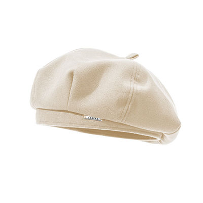 Koreanische Version von Herbst- und Winterwollmetall-Marke-Beret für das tägliche Leben von Kindern
