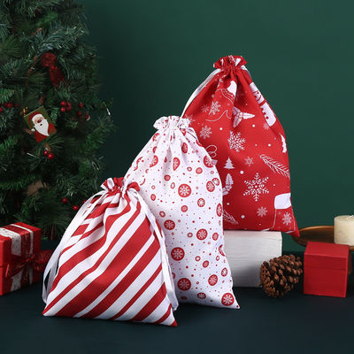 Briefmuster Typ Großes Ziehseil Taschen Weihnachts-Baumwoll-Tasche Weihnachtsmann-Taschen Geschenktasche