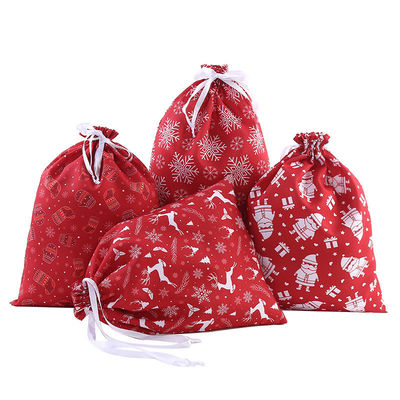 Briefmuster Typ Großes Ziehseil Taschen Weihnachts-Baumwoll-Tasche Weihnachtsmann-Taschen Geschenktasche