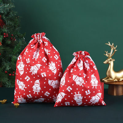 Briefmuster Typ Großes Ziehseil Taschen Weihnachts-Baumwoll-Tasche Weihnachtsmann-Taschen Geschenktasche